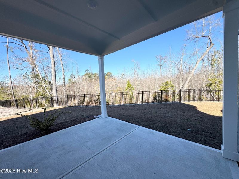 Exterior details and patio area of a home in Terrapin, Leland (Image 34).