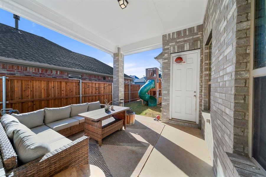 Exterior details and patio area of a home in , McKinney (Image 22). Exterior details and patio area of a home in , McKinney (Image 22).