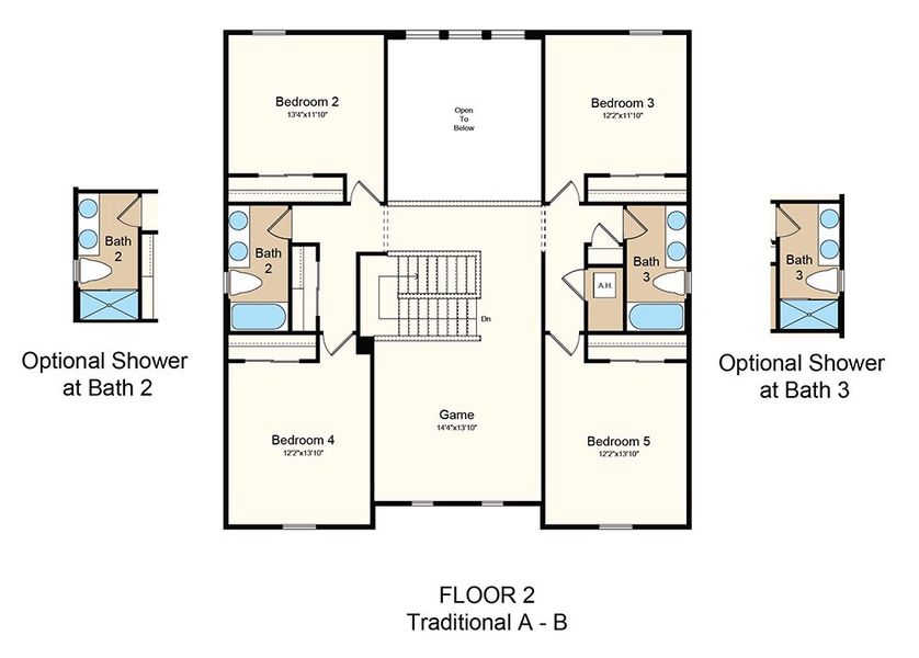 2D floor plan layout of this home in Lochside, Mount Dora, FL (Image 3).