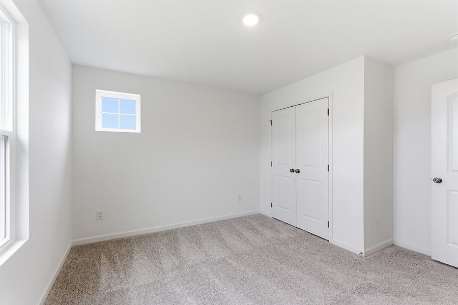 A room with white doors.