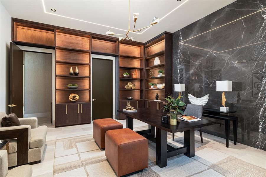 Furnished interior view inside a new home in , Dallas (Image 12).