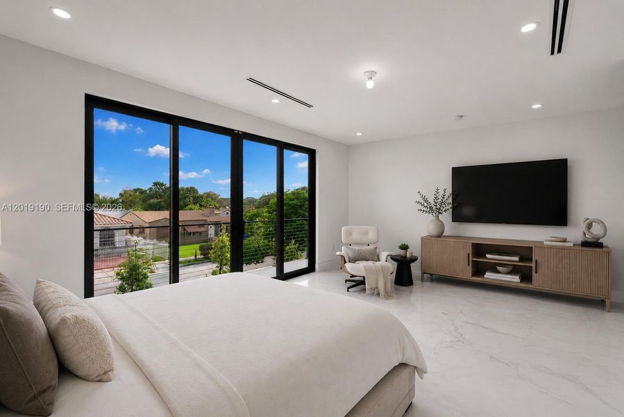Furnished interior view inside a new home in , Miami (Image 11).