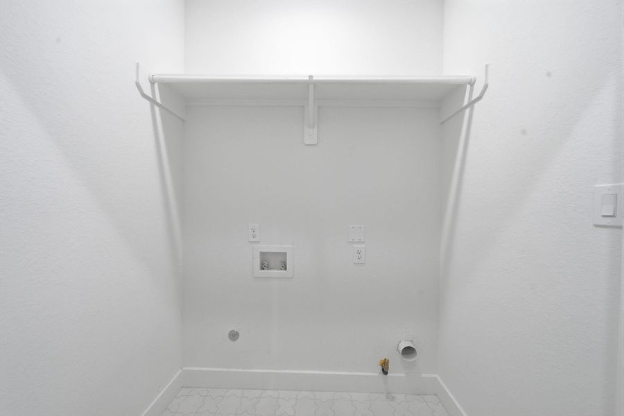 The utility closet is located on the second floor for convenient access.