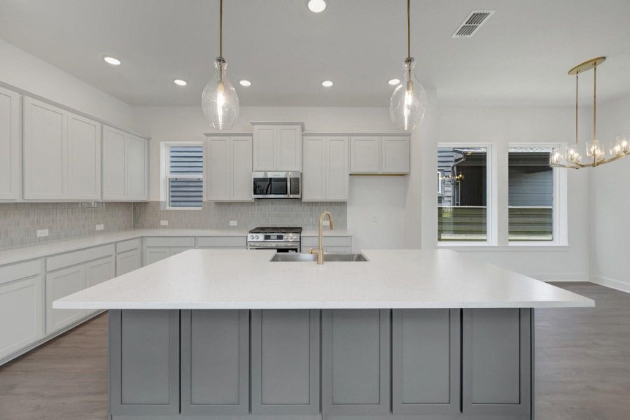 Furnished interior view inside a new home in Pomona - Grove Row Collection, Manvel (Image 12).