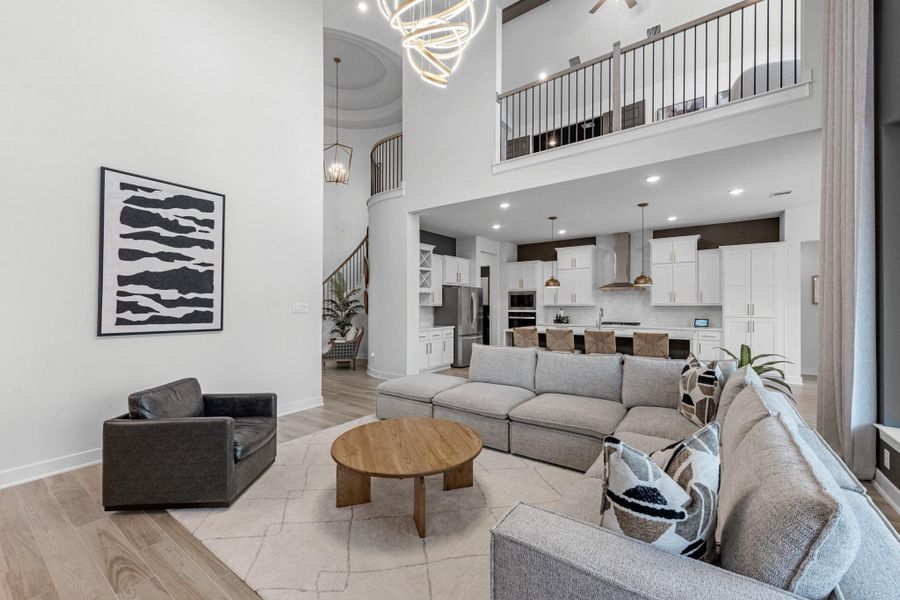 Living room open to kitchen.
