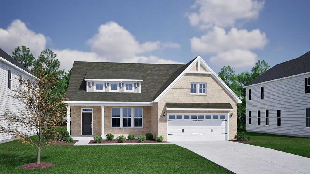 Representative exterior photo of a completed home built from the Cumberland - Vanguard Collection by Mungo Homes in Porter Ridge, Elgin, SC (Image 26).