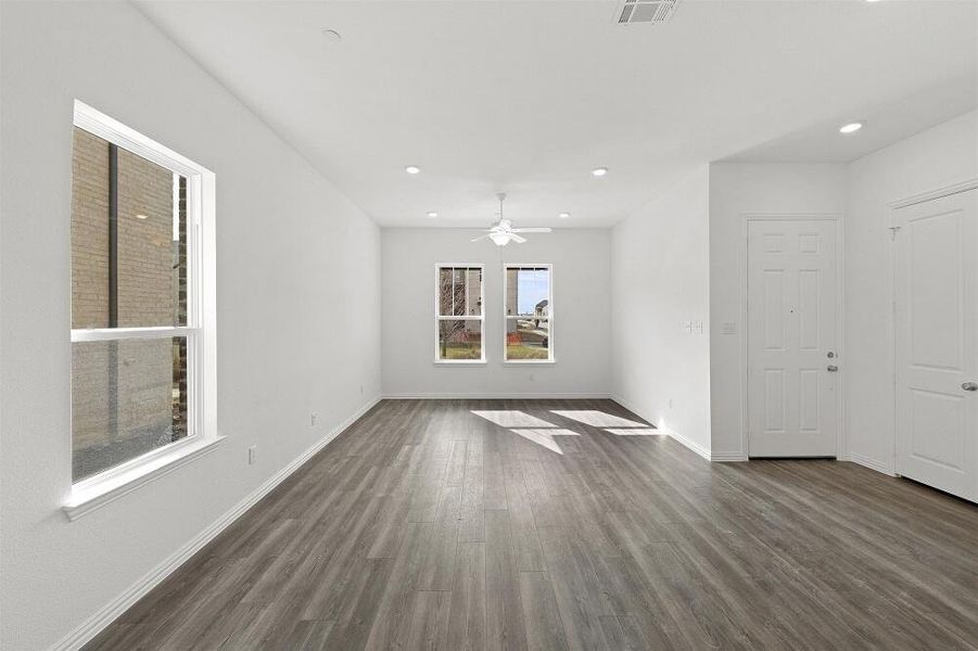 Rice Living Area Townhome by Ashton Woods