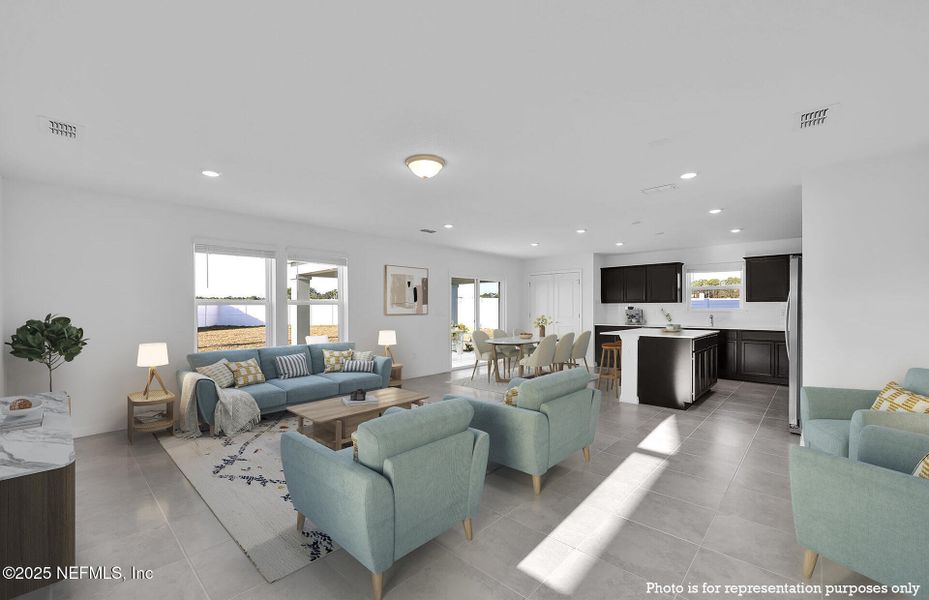 Furnished interior view inside a new home in Wells Landing, Jacksonville (Image 10).