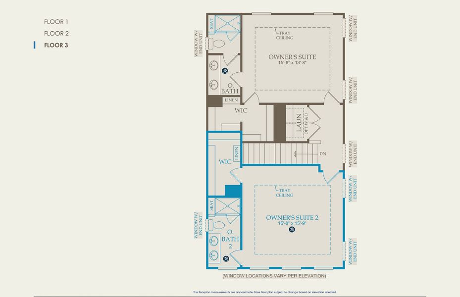 Nolen Floor Plan, Quick Move-In Home, Floor 3