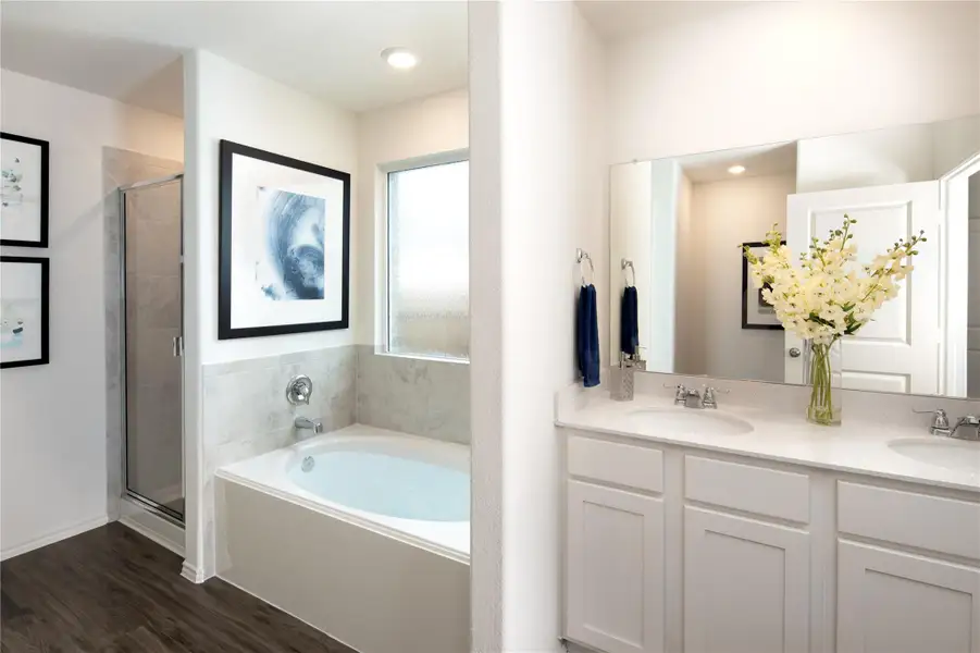 Furnished interior view inside a new home in Woodfield Preserve, Georgetown (Image 5). Furnished interior view inside a new home in Woodfield Preserve, Georgetown (Image 5).