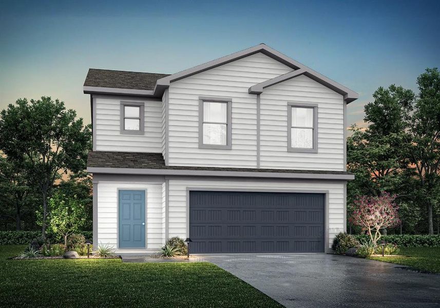 Front exterior of a new home in Waterside at Cedar Creek, Abilene, TX, highlighting curb appeal (Image 1). Front exterior of a new home in Waterside at Cedar Creek, Abilene, TX, highlighting curb appeal (Image 1).