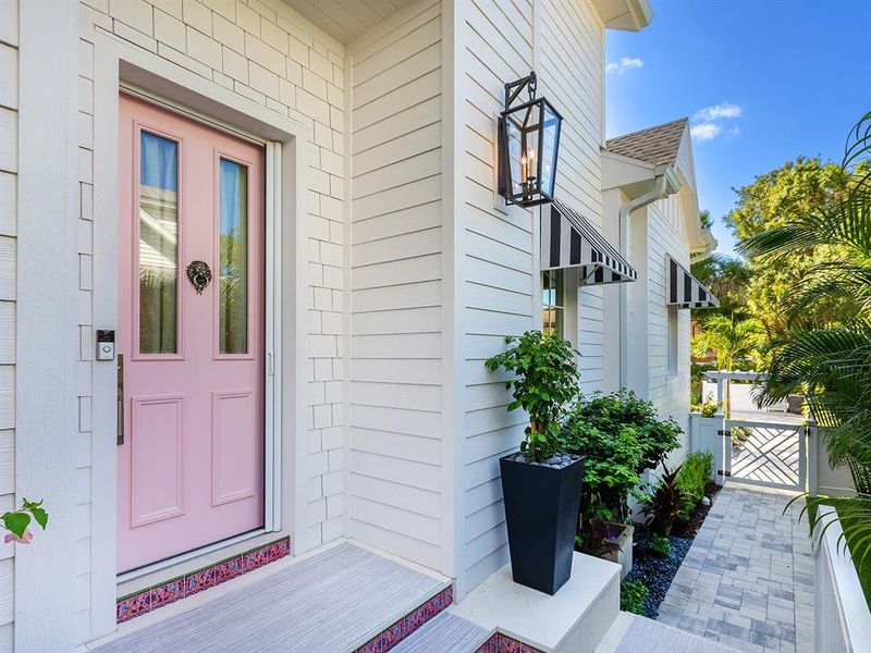 Exterior details and patio area of a home in , Sarasota (Image 29).