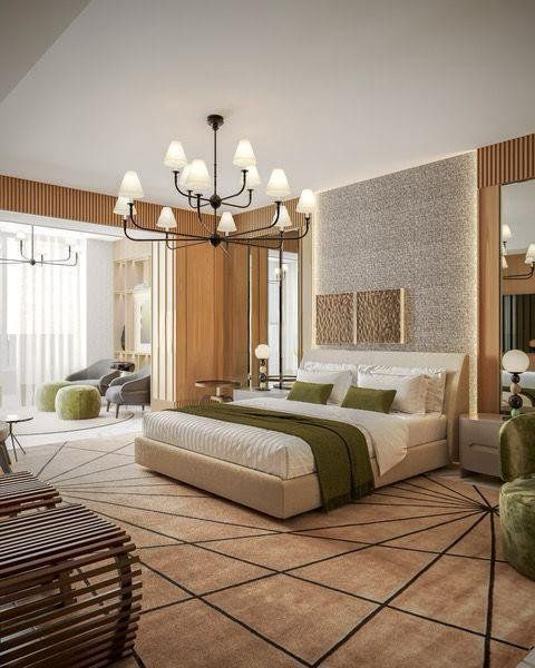 This primary bedroom has been virtually rendered with furniture This primary bedroom has been virtually rendered with furniture