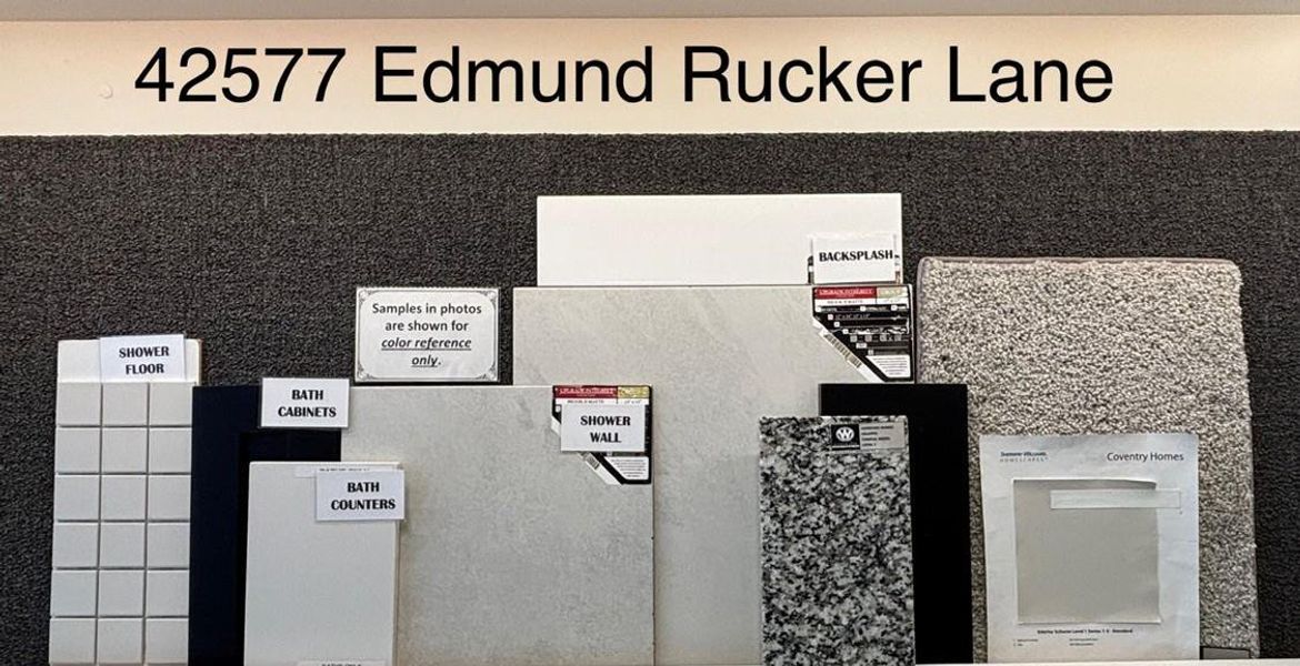 Sample of building materials used in homes in Escondido, Magnolia (Image 5). Sample of building materials used in homes in Escondido, Magnolia (Image 5).