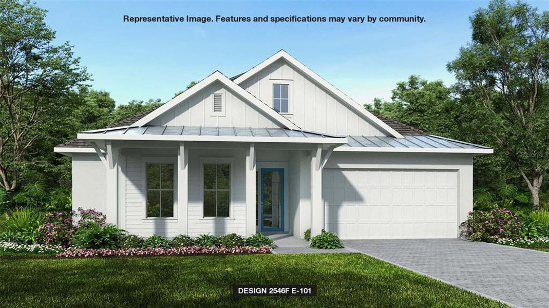 Front exterior of a new home in , Brooksville, FL, highlighting curb appeal (Image 1).