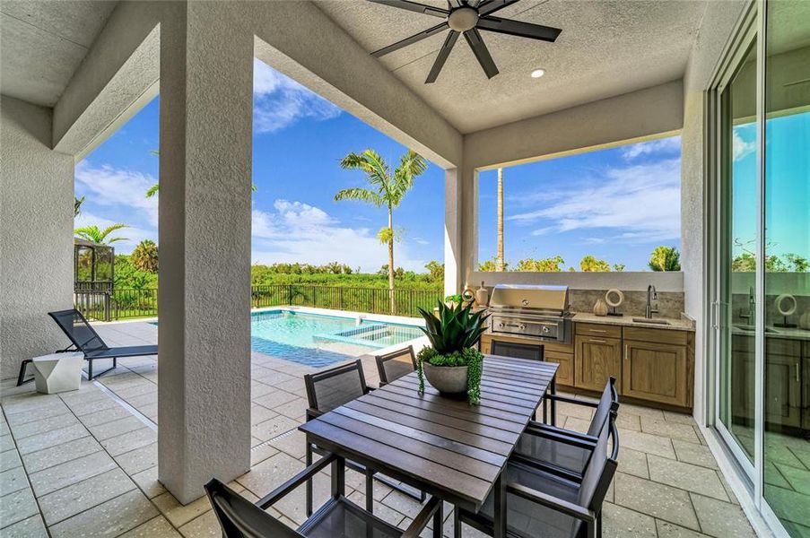 Exterior details and patio area of a home in Legends Bay, Bradenton (Image 30). Exterior details and patio area of a home in Legends Bay, Bradenton (Image 30).