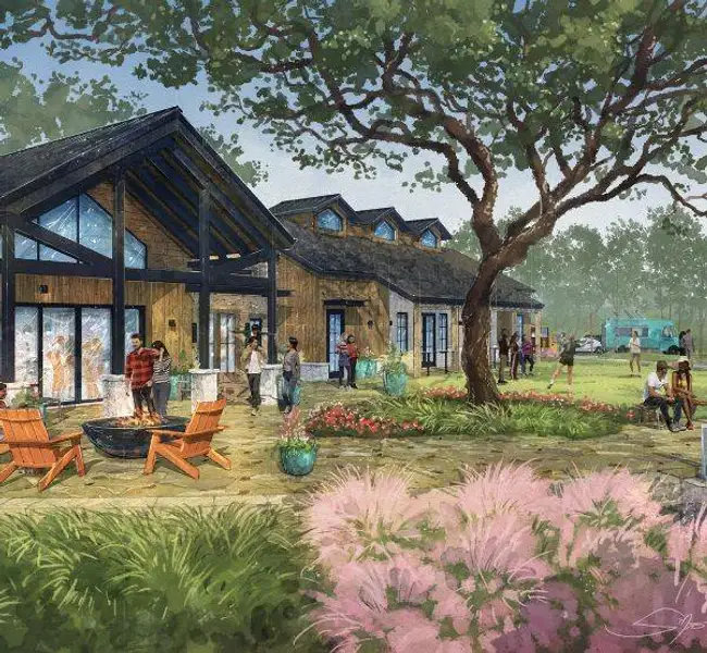 Front exterior of a new home in Kresston, Montgomery, TX, highlighting curb appeal (Image 2).