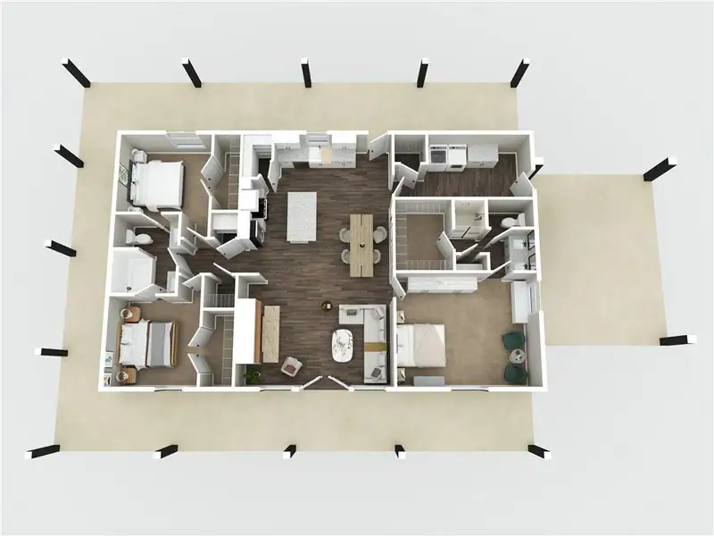 2D floor plan layout of this home in , Rockmart, GA (Image 4).