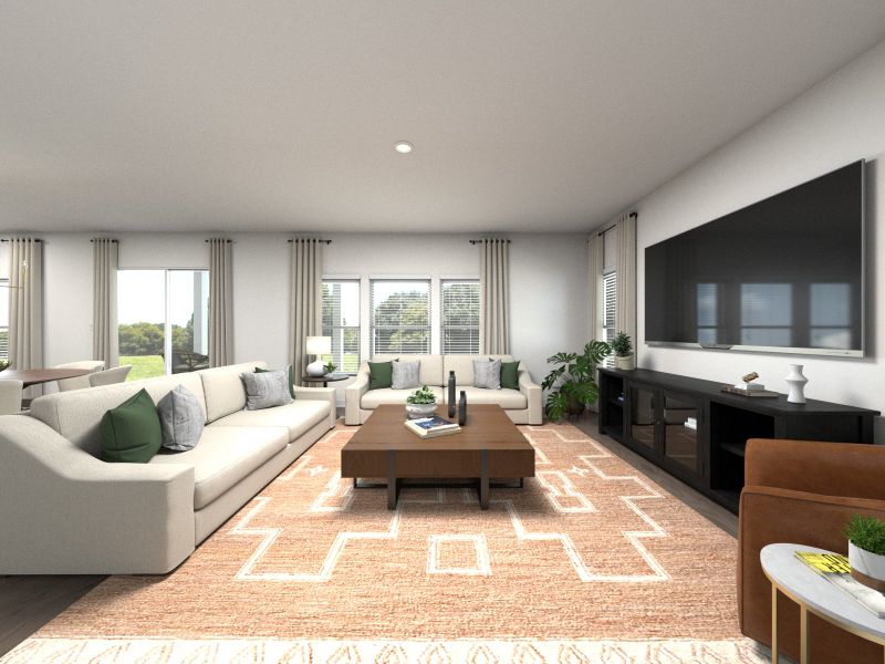 Furnished interior view inside a new home in Mansker Farms - Bronze Series, Hendersonville (Image 4).