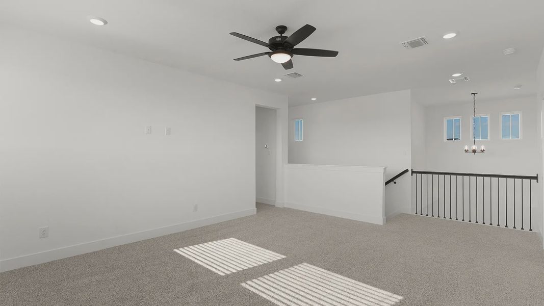 Representative unfurnished interior of a home built from the Cornell by Chesmar Homes in Crescent Bluff, Georgetown (Image 18).
