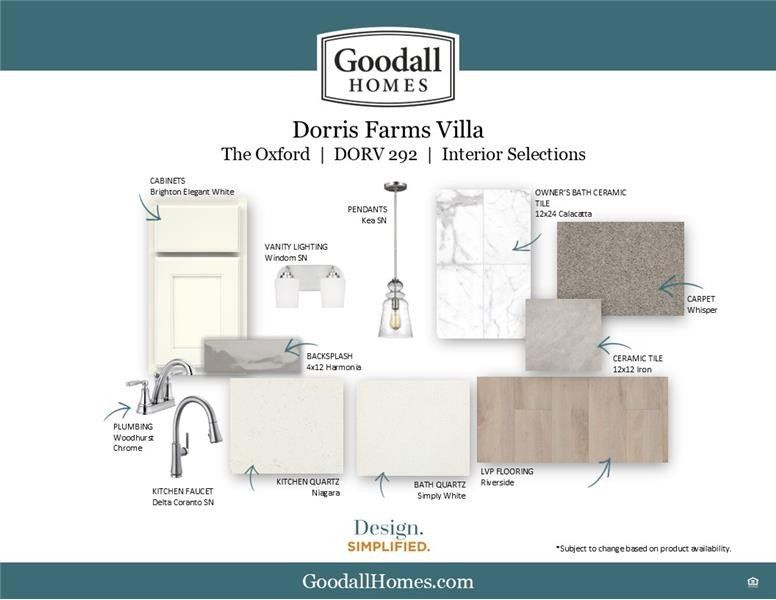 Sample of building materials used in homes in Dorris Farm Villas, White House (Image 32).