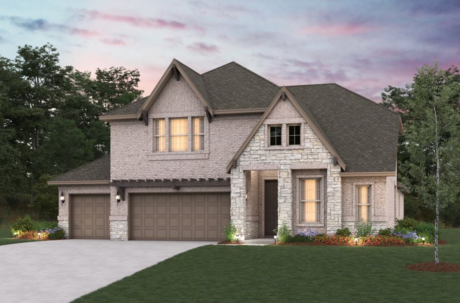 Representative exterior photo of a completed home built from the Summerfield by Beazer Homes in Heath Golf and Yacht Club, Heath, TX (Image 16). Representative exterior photo of a completed home built from the Summerfield by Beazer Homes in Heath Golf and Yacht Club, Heath, TX (Image 16).
