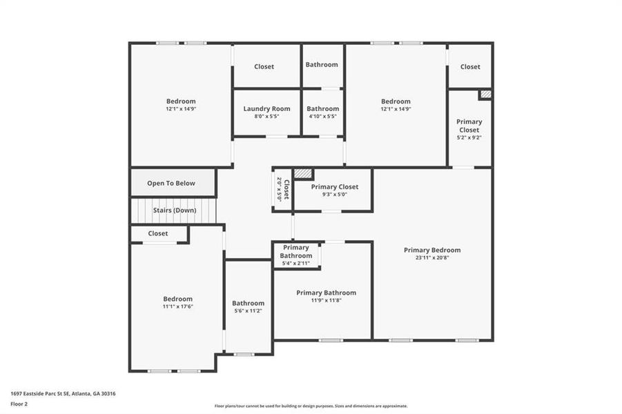 2D floor plan layout of this home in , Atlanta, GA (Image 6).