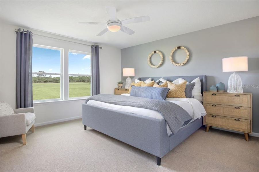 Furnished interior view inside a new home in Beach Park Village, Palm Coast (Image 9).