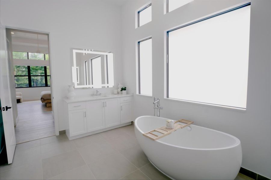 Furnished interior view inside a new home in Lotus Edge, Boca Raton (Image 4). Furnished interior view inside a new home in Lotus Edge, Boca Raton (Image 4).