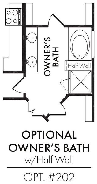 Master Bath – Tub Shower 1/2 Wall Master Bath – Tub Shower 1/2 Wall