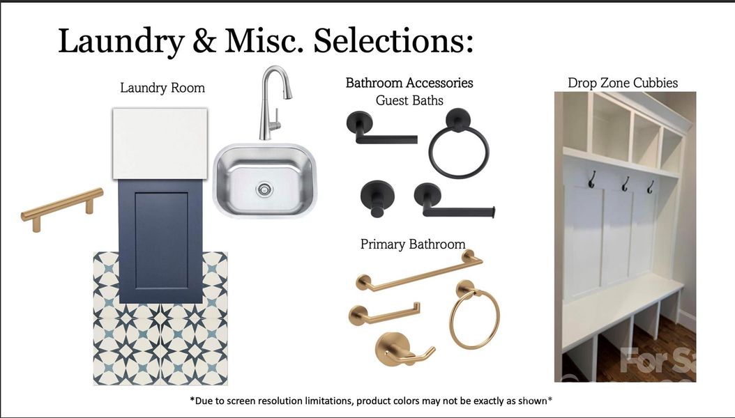 Selections for laundry