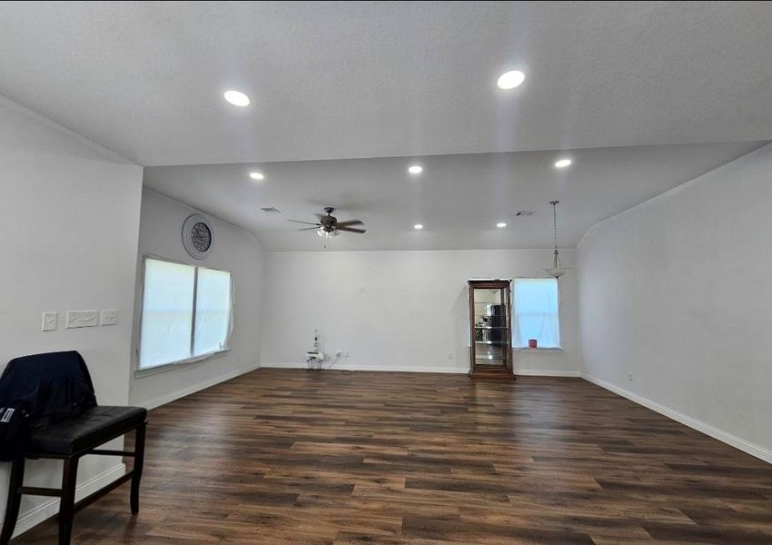 Living room and dining combo area