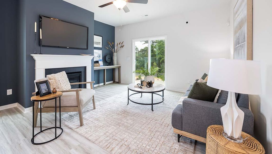 Furnished interior view inside a new home in Reedy Creek Preserve, Charlotte (Image 11).