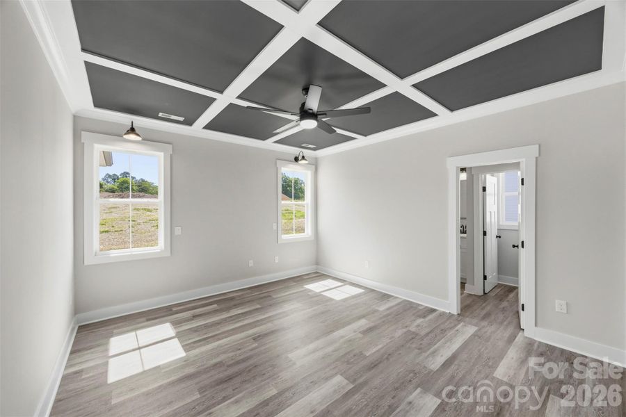 Primary with Coffered Ceilings