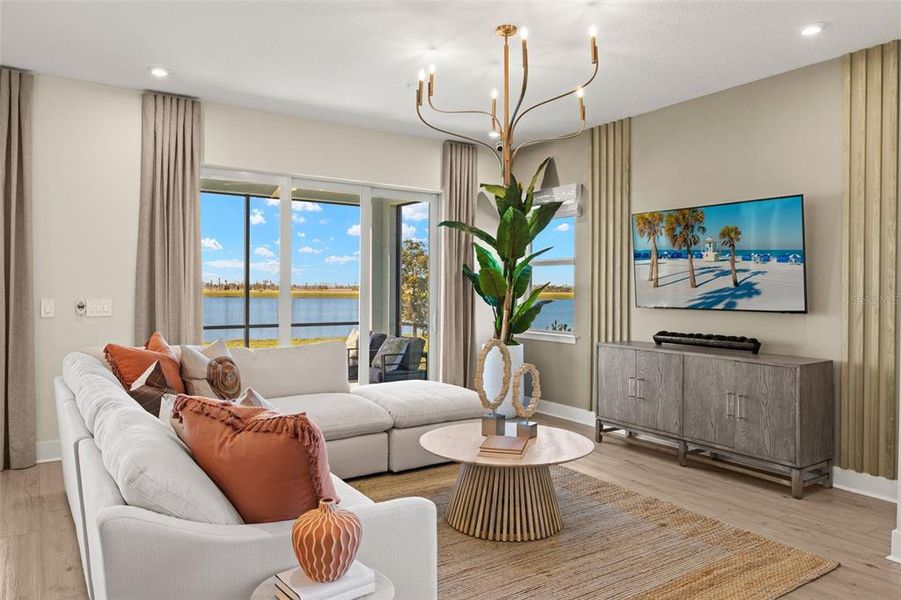 Furnished interior view inside a new home in Palmera at Wellen Park, Venice (Image 19).