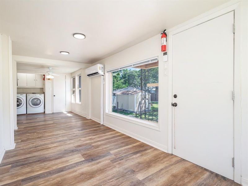 Den or sunroom back exit door