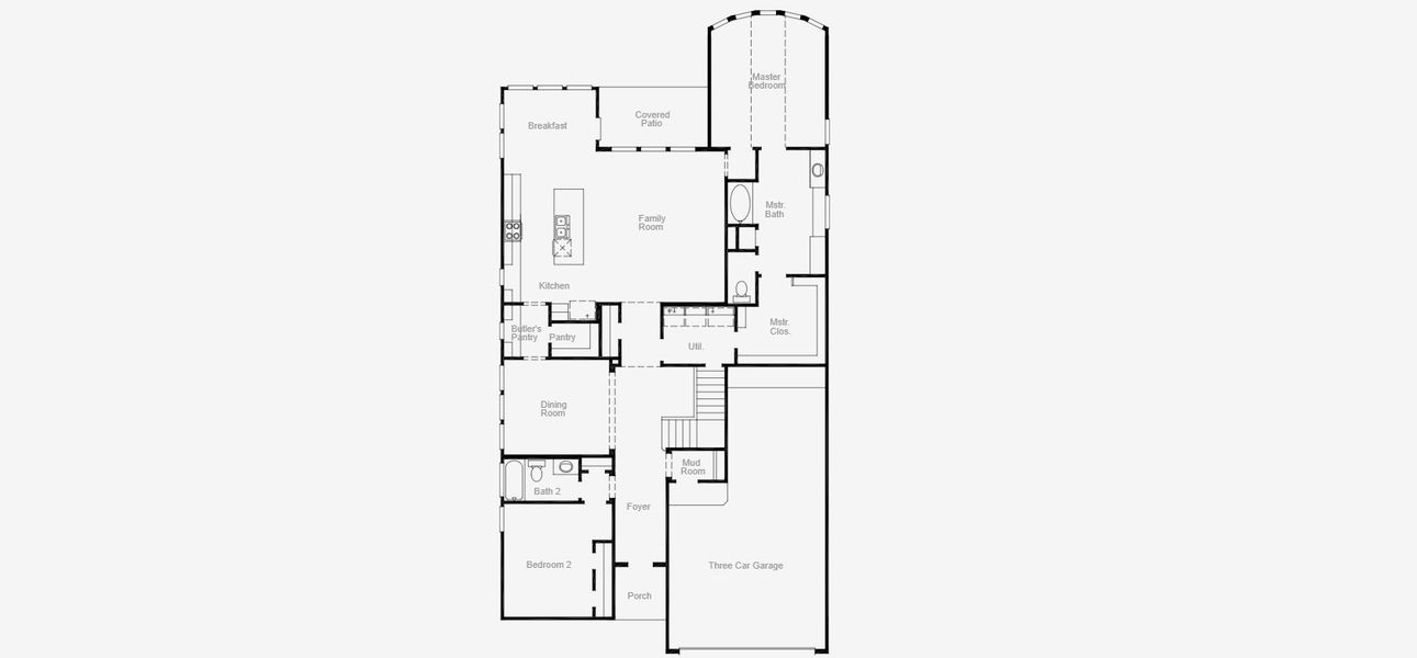 2D floor plan layout for the Ingleside by Coventry Homes in Jubilee, Hockley, TX (Image 5).