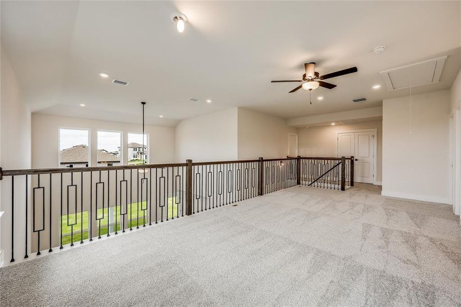 Upstairs is the fun place to be! This large room offers so many options.