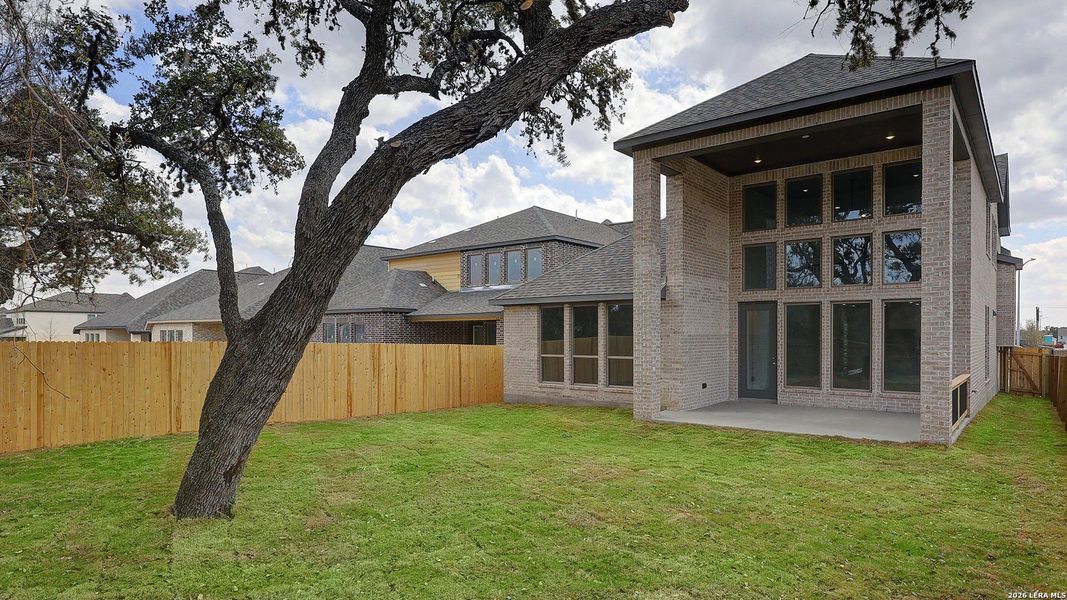 Exterior details and patio area of a home in Kallison Ranch, San Antonio (Image 19).
