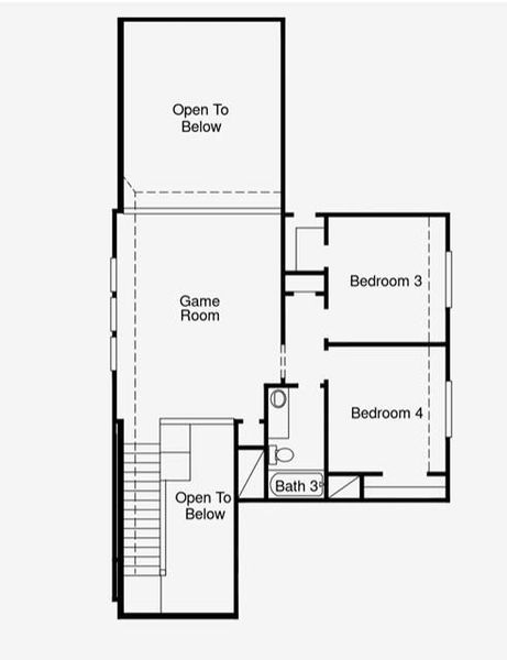 2D floor plan layout of this home in The Trails, New Caney, TX (Image 5).