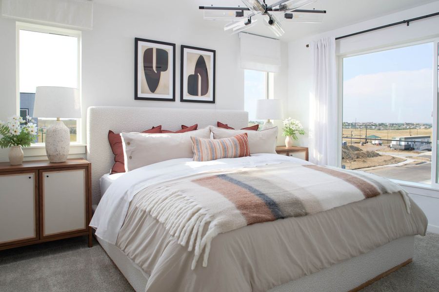 Furnished interior view inside a new home in Lyric at RidgeGate Townhomes, Lone Tree (Image 7).