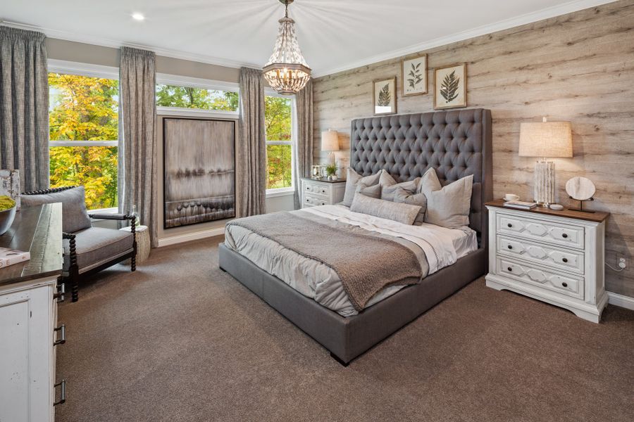 Representative furnished interior of a home built from the Everett by Fischer Homes in Woodberry, Canton (Image 19).