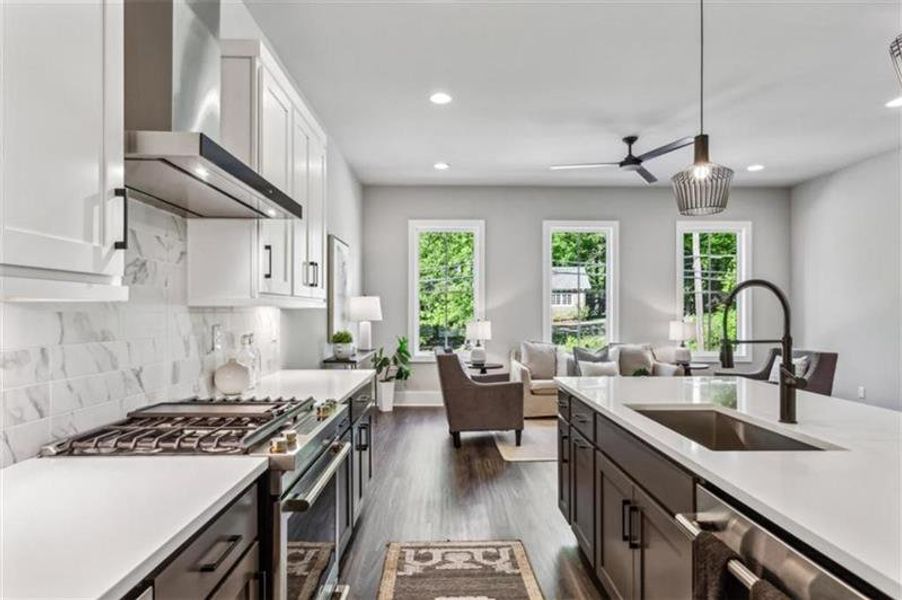 Furnished interior view inside a new home in , Atlanta (Image 15). Furnished interior view inside a new home in , Atlanta (Image 15).