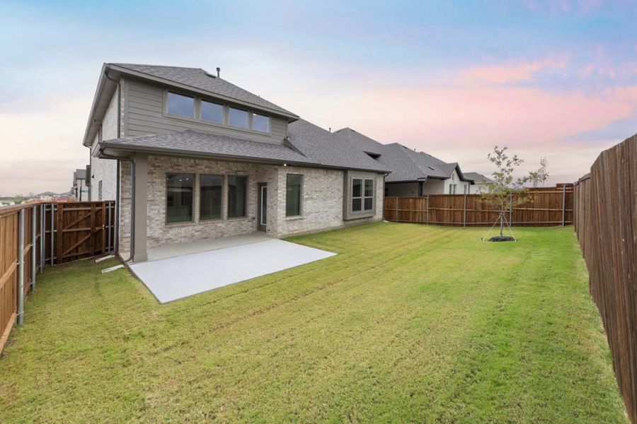 Exterior details and patio area of a home in Sutton Fields, Celina (Image 2). Exterior details and patio area of a home in Sutton Fields, Celina (Image 2).