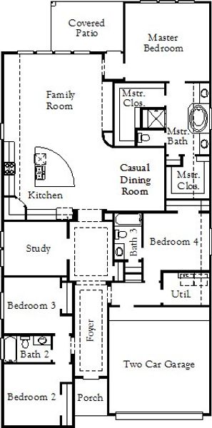 Includes Brick Back, Brick 3 Sides First Floor, Master Bath Suite Option, 8' Front Door Option (May Change WindowsPer Plan)