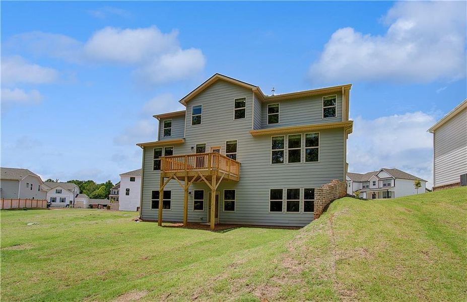 Front exterior of a new home in Kingston, Locust Grove, GA, highlighting curb appeal (Image 19).