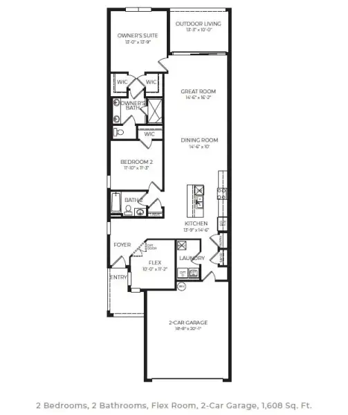 2D floor plan layout of this home in Halifax Plantation Villas, Ormond Beach, FL (Image 2). 2D floor plan layout of this home in Halifax Plantation Villas, Ormond Beach, FL (Image 2).