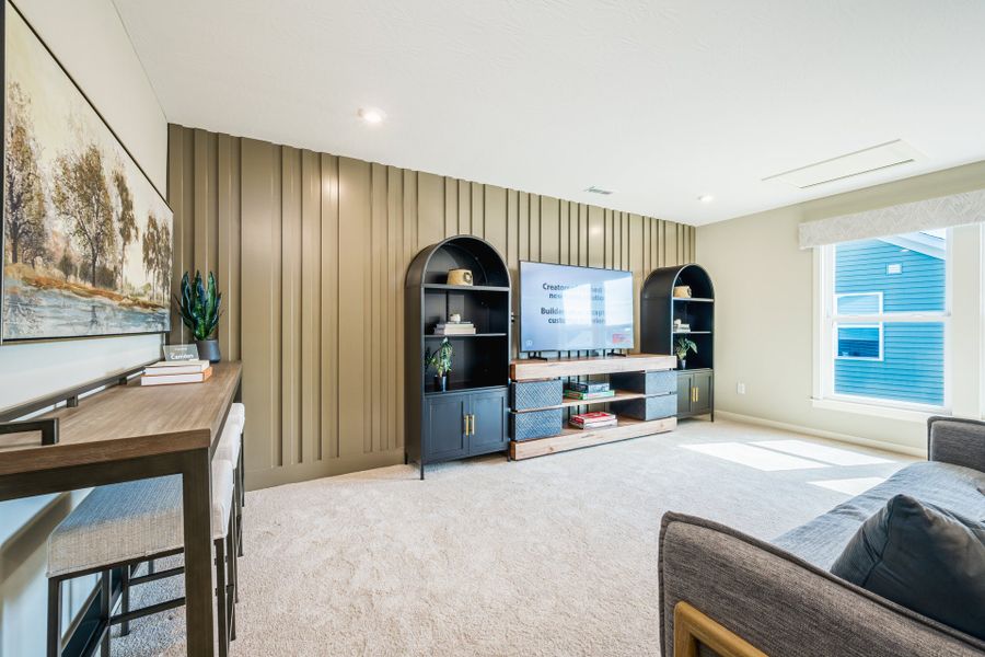 Representative furnished interior of a home built from the Camden by Fischer Homes in Easton Park, Dallas (Image 44).
