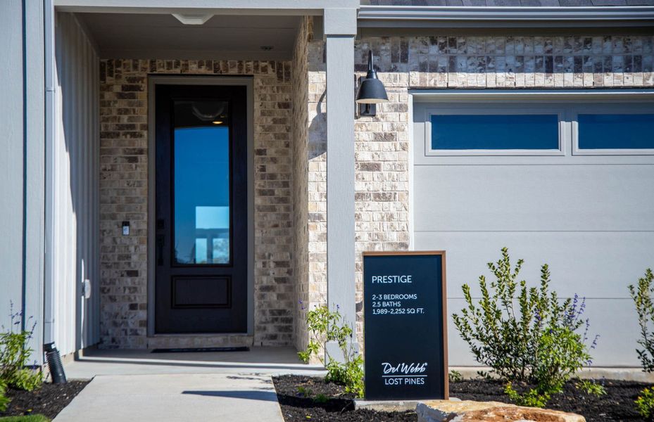 Representative exterior details of a home built from the Prestige by Del Webb in Del Webb Austin at Lost Pines, Bastrop (Image 38).