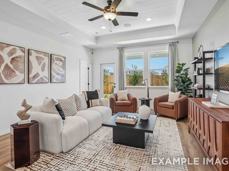 Representative furnished interior of a home built from the The Pinecrest B w/ 3rd Car by Davidson Homes LLC in Saddle Creek Ranch, Cibolo (Image 7).